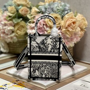 CD Elephant White Mini Book Tote 13.5 cm 336431