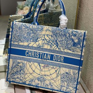 CD Blue Earth Book Tote 42cm Bag Canvas 336591