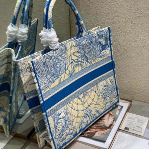 CD Blue Earth Book Tote 42cm Bag Canvas 336591