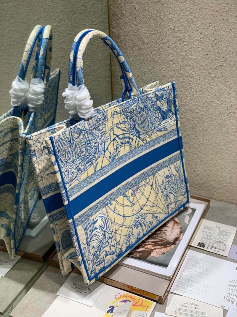 CD Blue Earth Book Tote 42cm Bag Canvas 336591