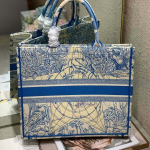 CD Blue Earth Book Tote 42cm Bag Canvas 336591