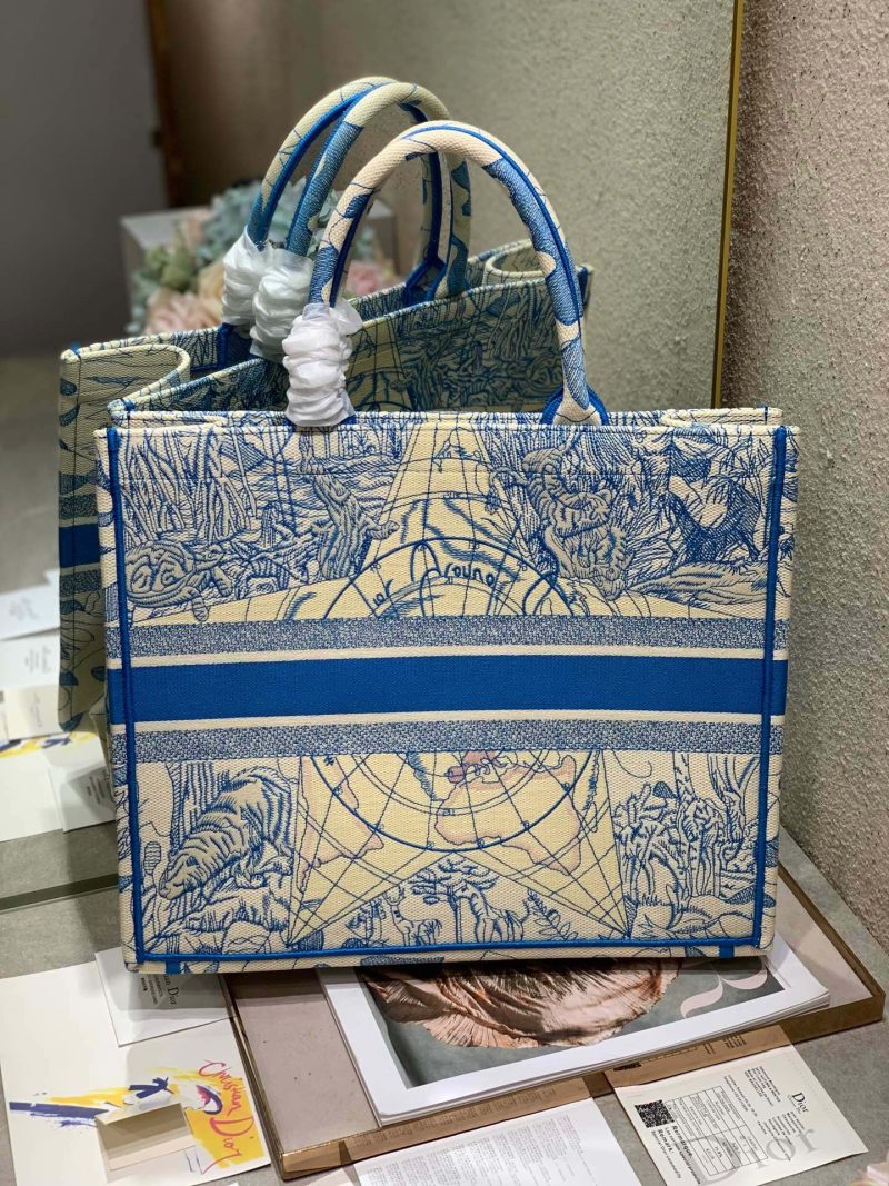 CD Blue Earth Book Tote 42cm Bag Canvas 336591