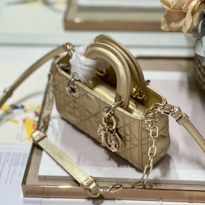 CD Lady D-Joy 16 Gold Lambskin 336621