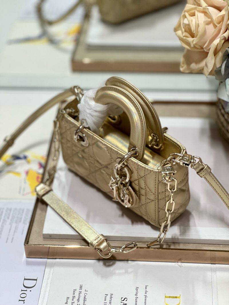 CD Lady D-Joy 16 Gold Lambskin 336621