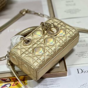 CD Lady D-Joy 16 Gold Lambskin 336621