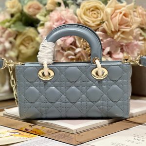 CD Lady D-Joy 22 Sky Blue Lambskin 336627