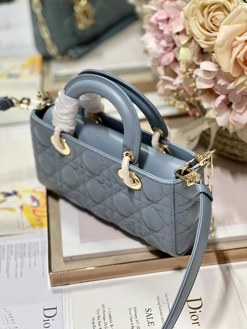 CD Lady D-Joy 22 Sky Blue Lambskin 336627