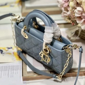 CD Lady D-Joy 22 Sky Blue Lambskin 336627