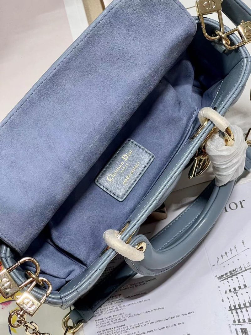 CD Lady D-Joy 22 Sky Blue Lambskin 336627