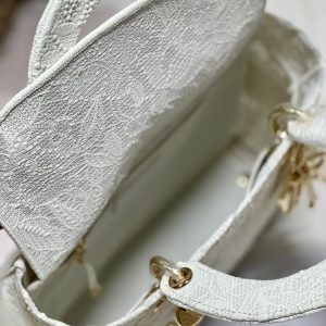 CD Mesh White 24 Lady Dior Bag Canvas 336703