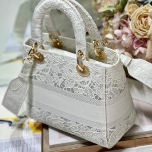 CD Mesh White 24 Lady Dior Bag Canvas 336703