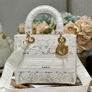 CD Mesh White 24 Lady Dior Bag Canvas 336703