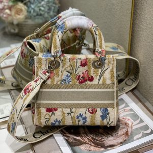 CD Hibiscus 24 Lady Dior Bag Canvas 336706