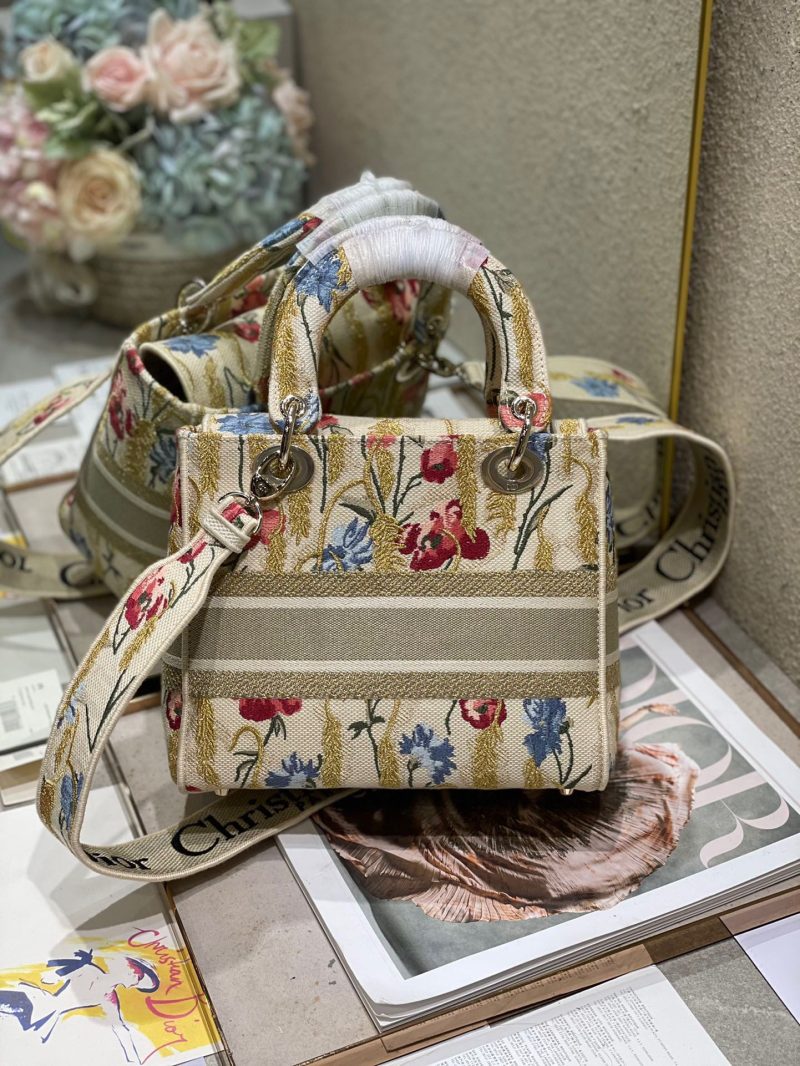 CD Hibiscus 24 Lady Dior Bag Canvas 336706