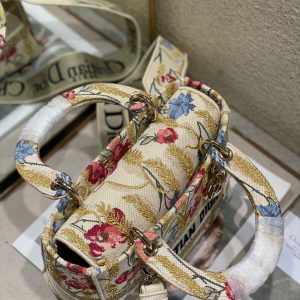 CD Hibiscus 24 Lady Dior Bag Canvas 336706