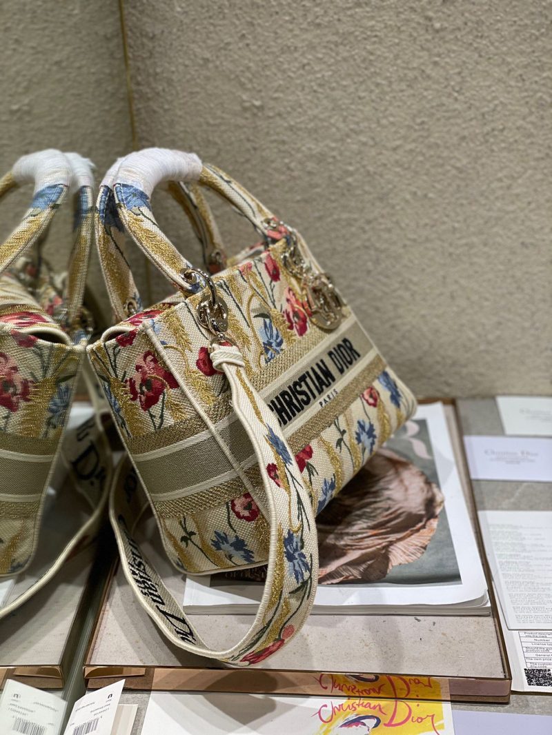 CD Hibiscus 24 Lady Dior Bag Canvas 336706