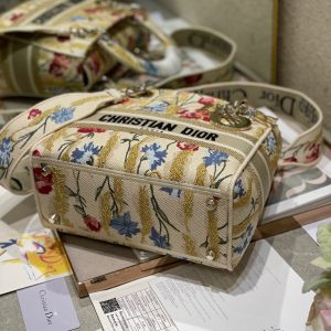 CD Hibiscus 24 Lady Dior Bag Canvas 336706