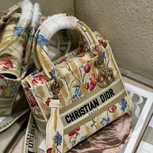 CD Hibiscus 24 Lady Dior Bag Canvas 336706