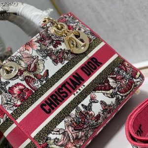 CD Colorful Butterfly 24 Lady Dior Bag Canvas 336709