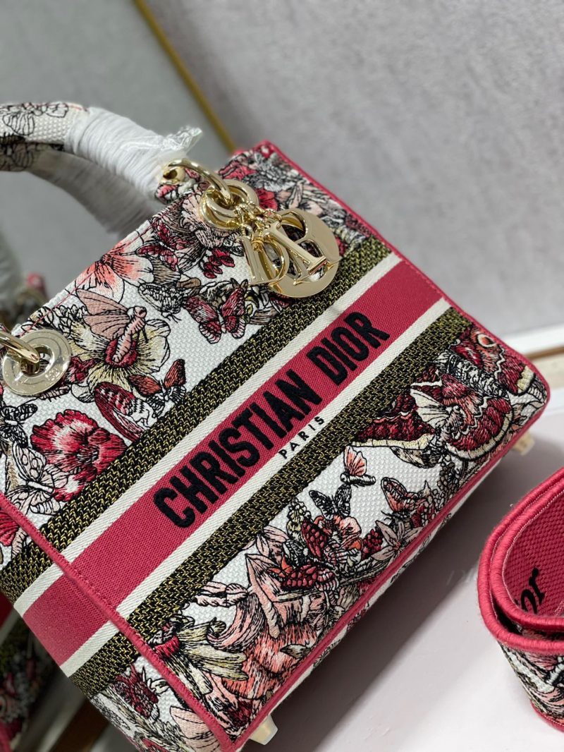 CD Colorful Butterfly 24 Lady Dior Bag Canvas 336709