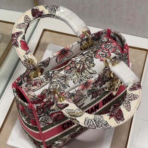 CD Colorful Butterfly 24 Lady Dior Bag Canvas 336709