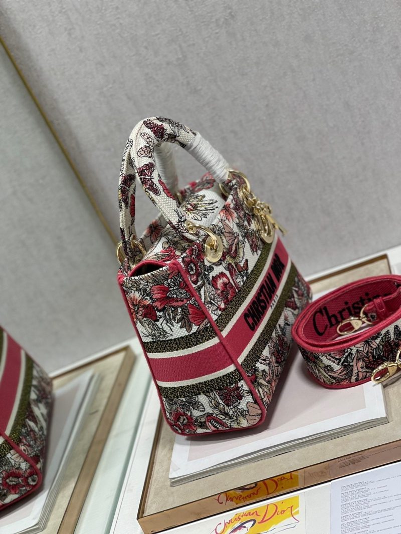 CD Colorful Butterfly 24 Lady Dior Bag Canvas 336709