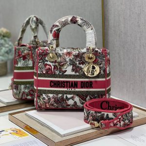CD Colorful Butterfly 24 Lady Dior Bag Canvas 336709
