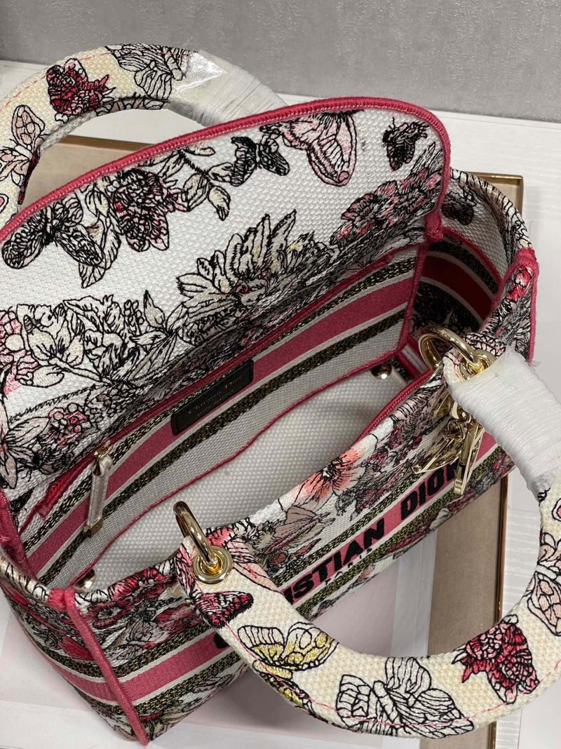 CD Colorful Butterfly 24 Lady Dior Bag Canvas 336709