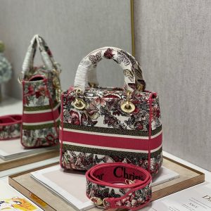 CD Colorful Butterfly 24 Lady Dior Bag Canvas 336709