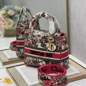 CD Colorful Butterfly 24 Lady Dior Bag Canvas 336709