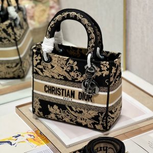 CD Black Phoenix 24 Lady Dior Bag Canvas 336712