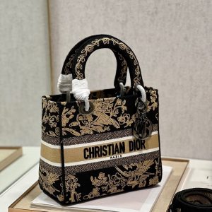 CD Black Phoenix 24 Lady Dior Bag Canvas 336712