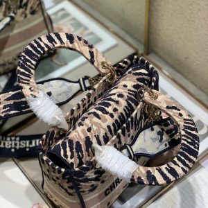 CD Fireworks Pink 24 Lady Dior Bag Canvas 336730