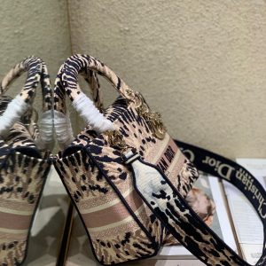 CD Fireworks Pink 24 Lady Dior Bag Canvas 336730