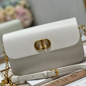 CD Montaigne Avenue Bag White Calfskin 336842