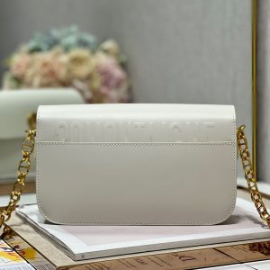 CD Montaigne Avenue Bag White Calfskin 336842
