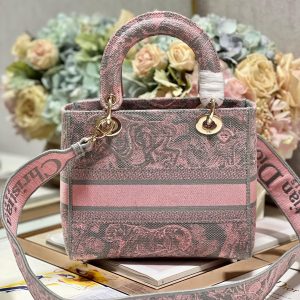 CD New Foundation Tiger 24 Lady Dior Bag Canvas 336733