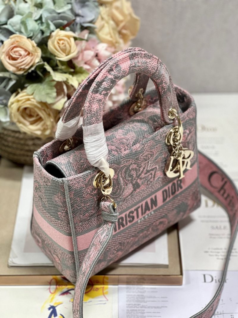 CD New Foundation Tiger 24 Lady Dior Bag Canvas 336733