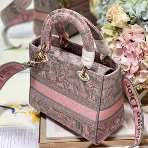 CD New Foundation Tiger 24 Lady Dior Bag Canvas 336733