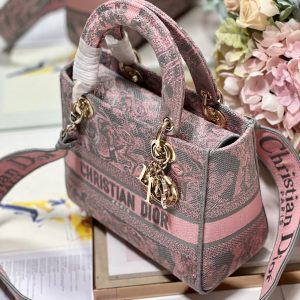 CD New Foundation Tiger 24 Lady Dior Bag Canvas 336733