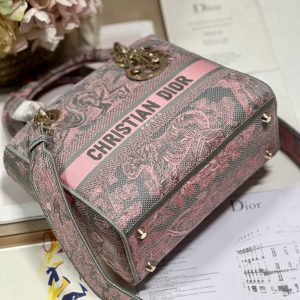 CD New Foundation Tiger 24 Lady Dior Bag Canvas 336733