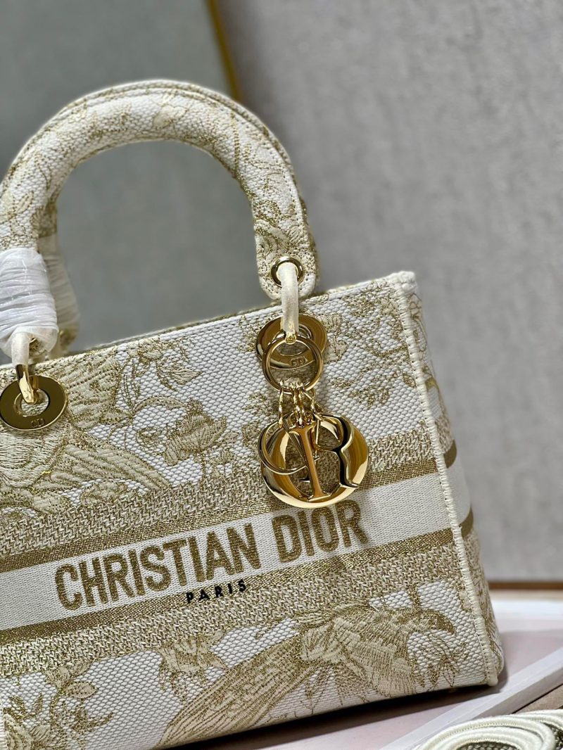 CD Golden Magpie 24 Lady Dior Bag Canvas 336736