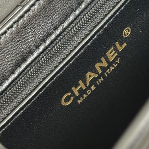 Chanel 2026 Kelly Bag 19cm Quilted Black Patent Leather