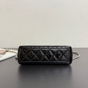 Chanel 2026 Kelly Bag 19cm Quilted Black Patent Leather