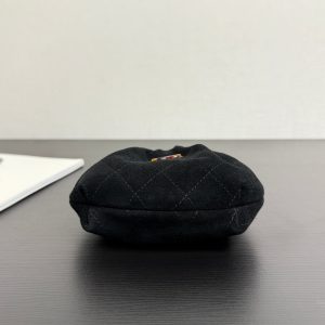 Chanel 2026 Mini Pouch 16cm Black Tortoiseshell Suede Effect Plexi