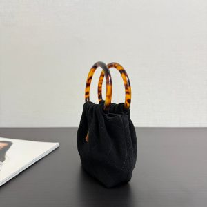 Chanel 2026 Mini Pouch 16cm Black Tortoiseshell Suede Effect Plexi