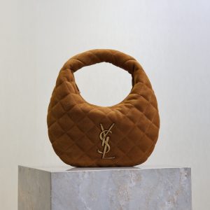 YSL Icarino Bag 17cm Brown Suede