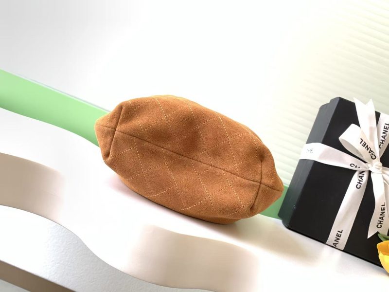 Chanel 2026 Pouch 24cm Brown Tortoiseshell Suede Effect Plexi