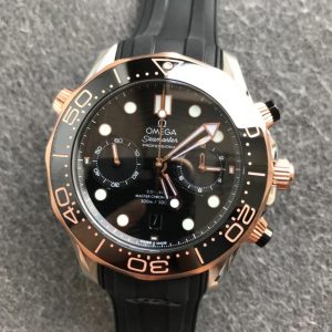 SEAMASTER DIVER 300M ROSE GOLD CASE 44MM CHRONOGRAPH BLACK DIAL