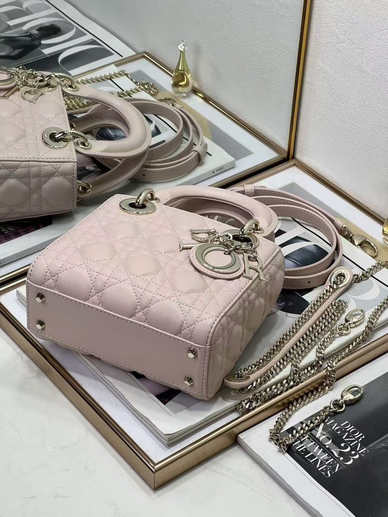 CD Sac Lady Dior Power Pink Lamskin